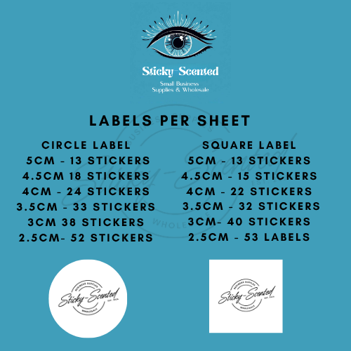 Logo sticker sheet