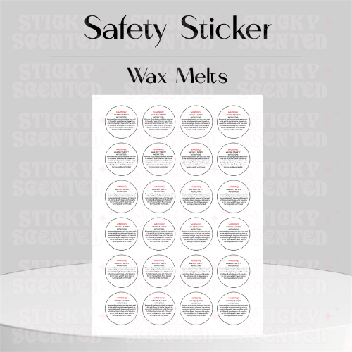 wax melt safety Stickers