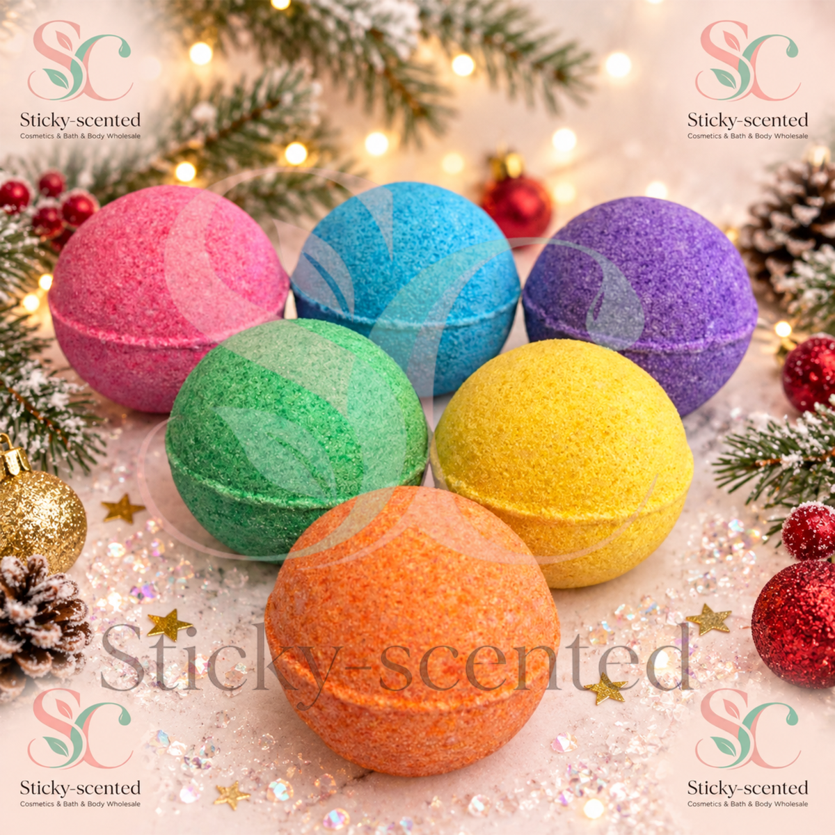Christmas mini bath bombs