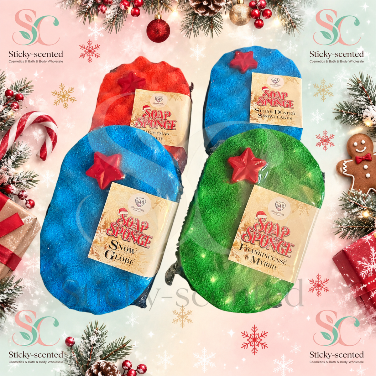 Christmas Soap Sponges