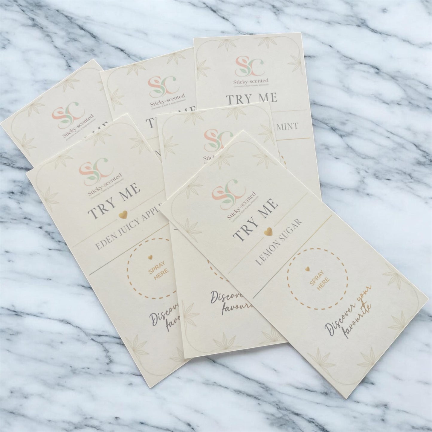 scent tester cards