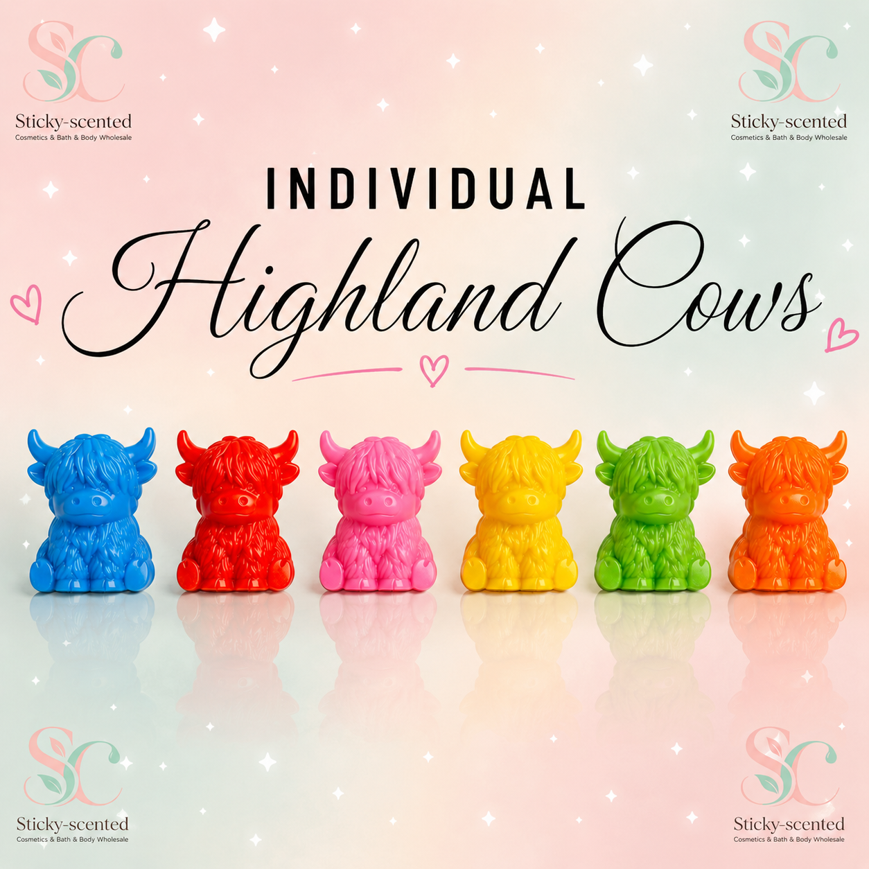 Individual highland cow soaps