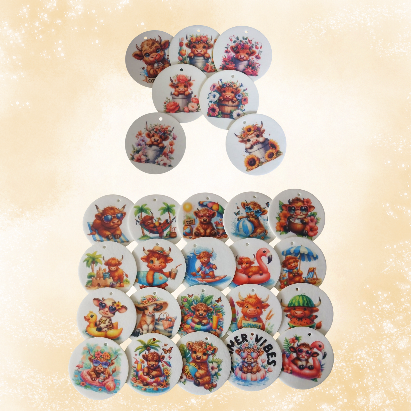 Higland cow full collection Car air fresheners