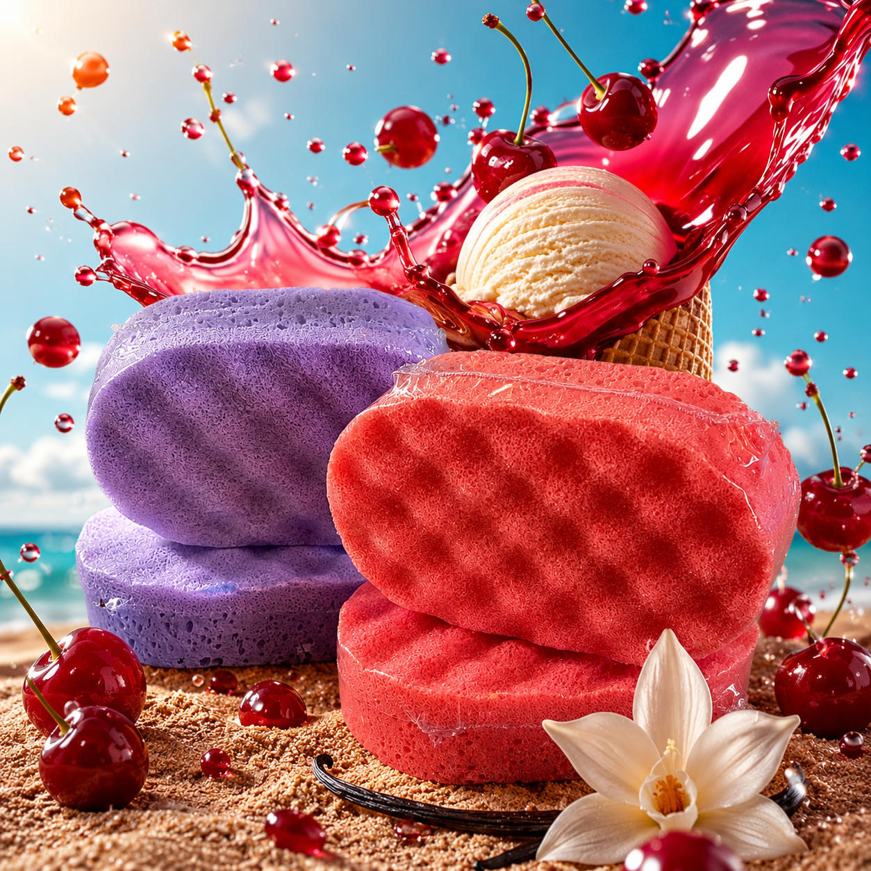 Cherry Vanilla Soap Sponge