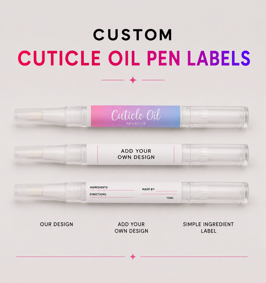 Cuticle oil ingredient label