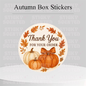 Autumn Themed thank you for your order