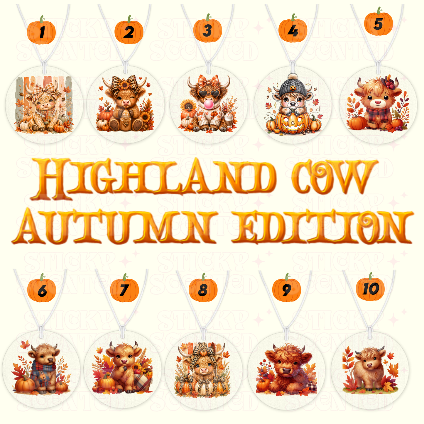 Higland cow Autumn edition Car air fresheners