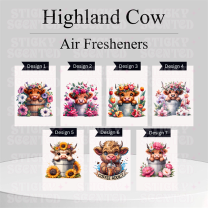 Highland cow Car Air Fresheners