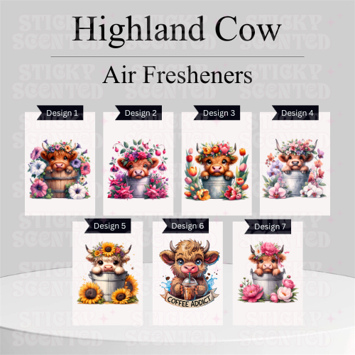Highland cow Car Air Fresheners