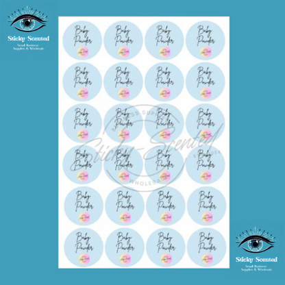 Glossy fragrance stickers