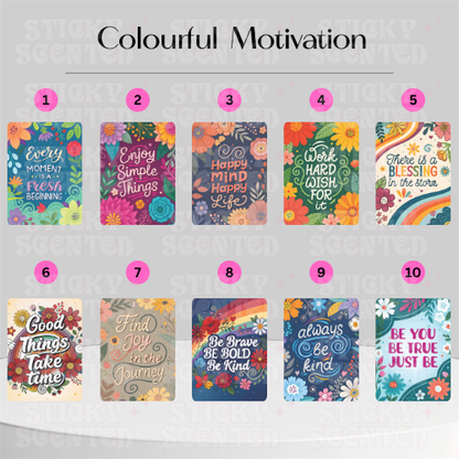 colourful motivation fresheners collection