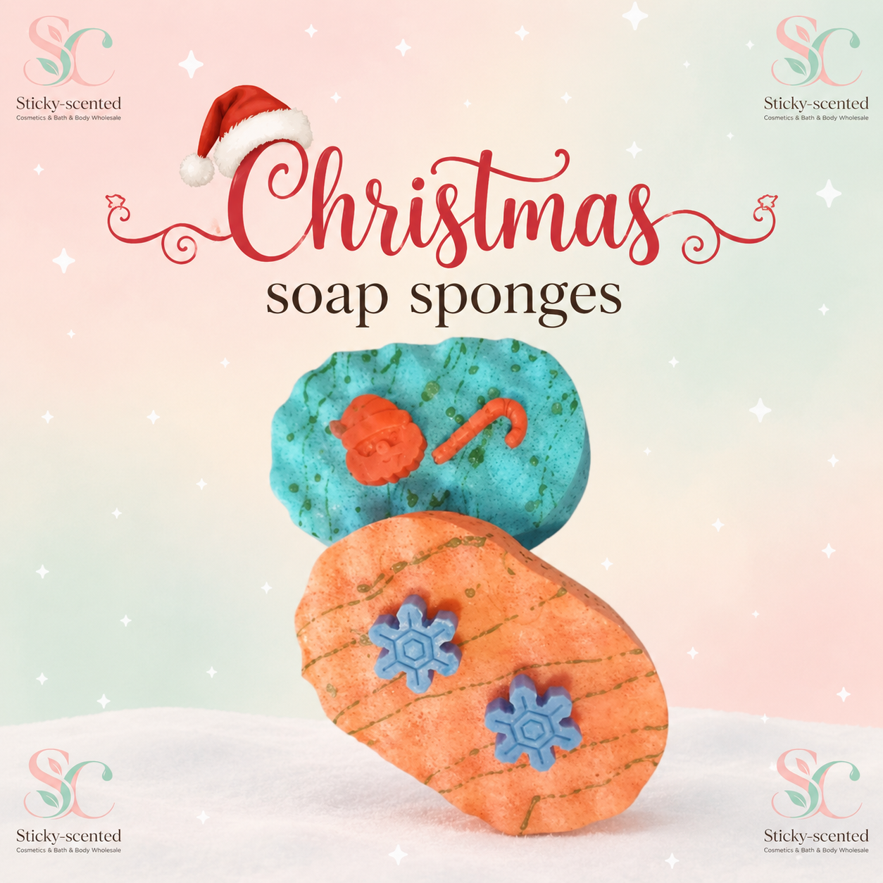 Christmas Soap Sponges