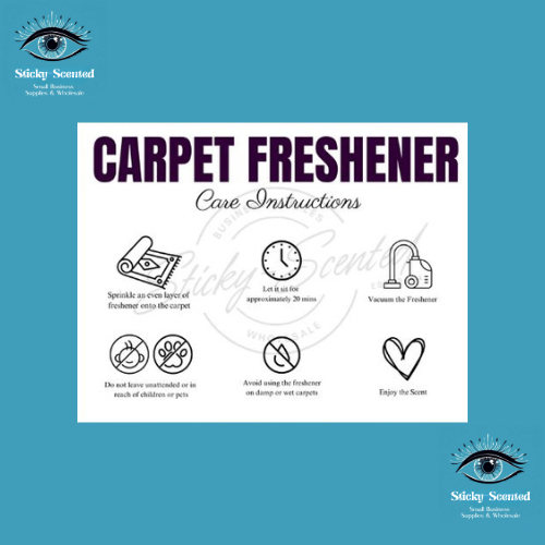 Carpet Freshener Care cards
