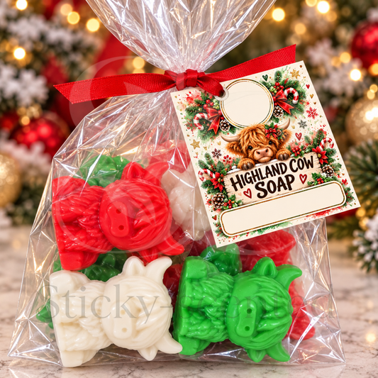 Highland cow soaps - christmas edition