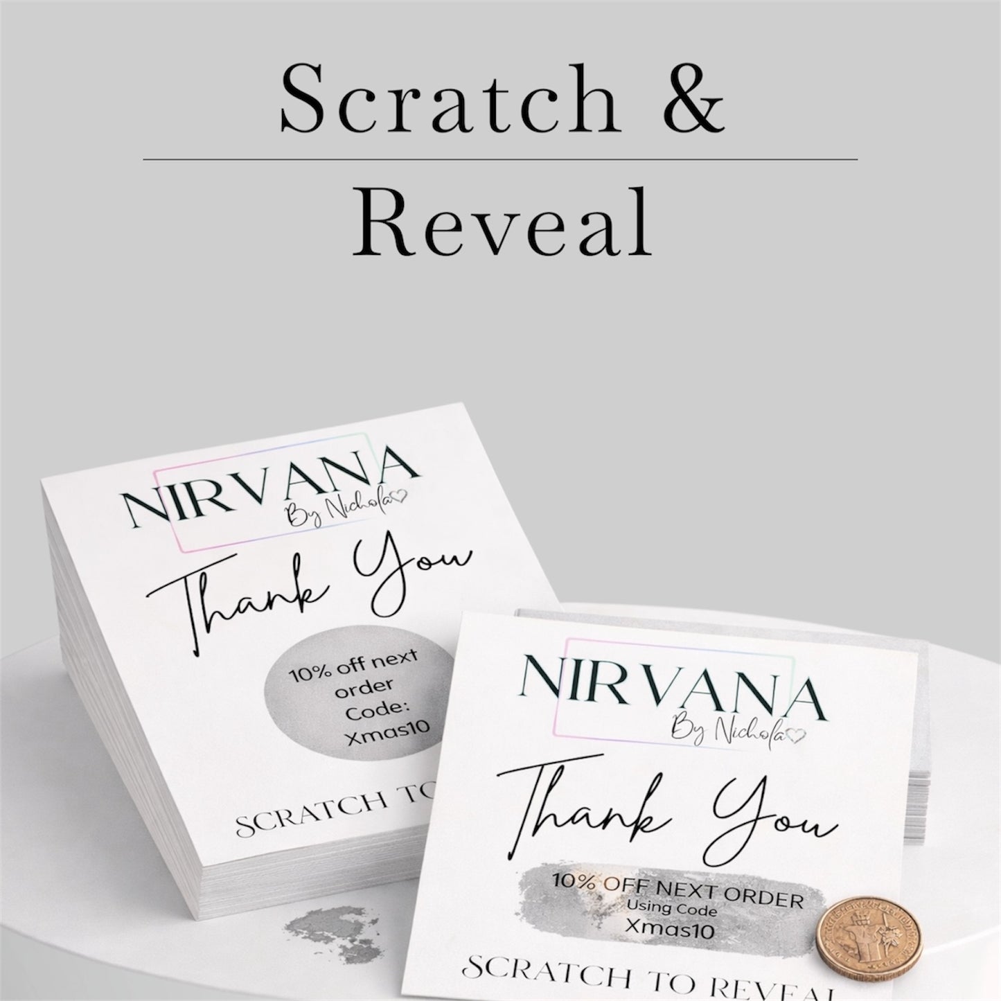Scratch business cards