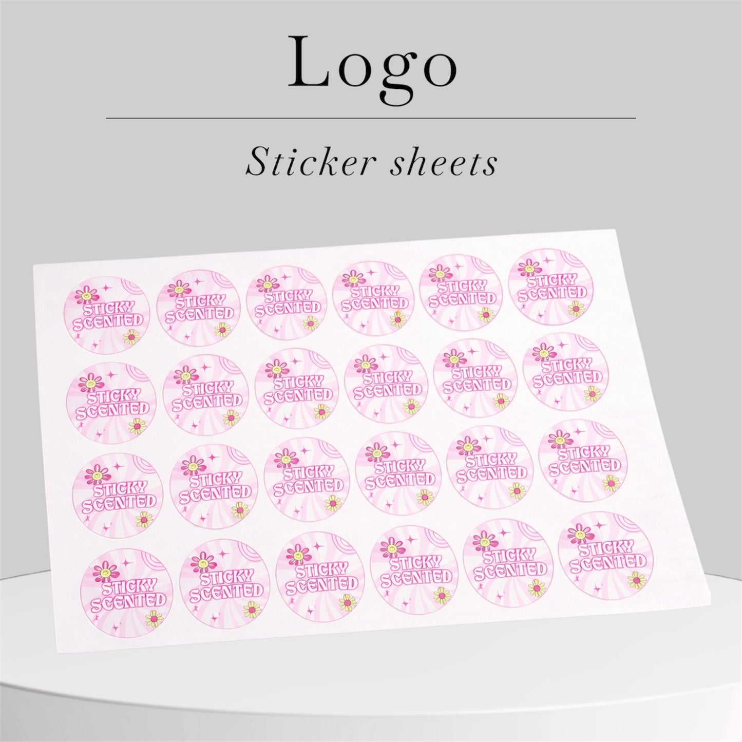 Logo sticker sheet