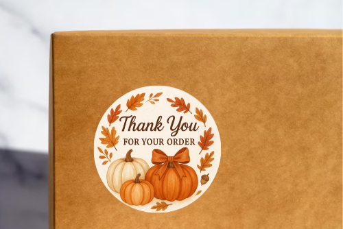 Autumn Themed thank you for your order