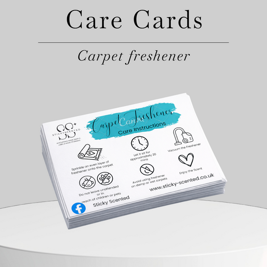 Carpet Freshener Care cards
