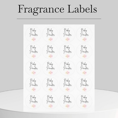 Glossy fragrance stickers
