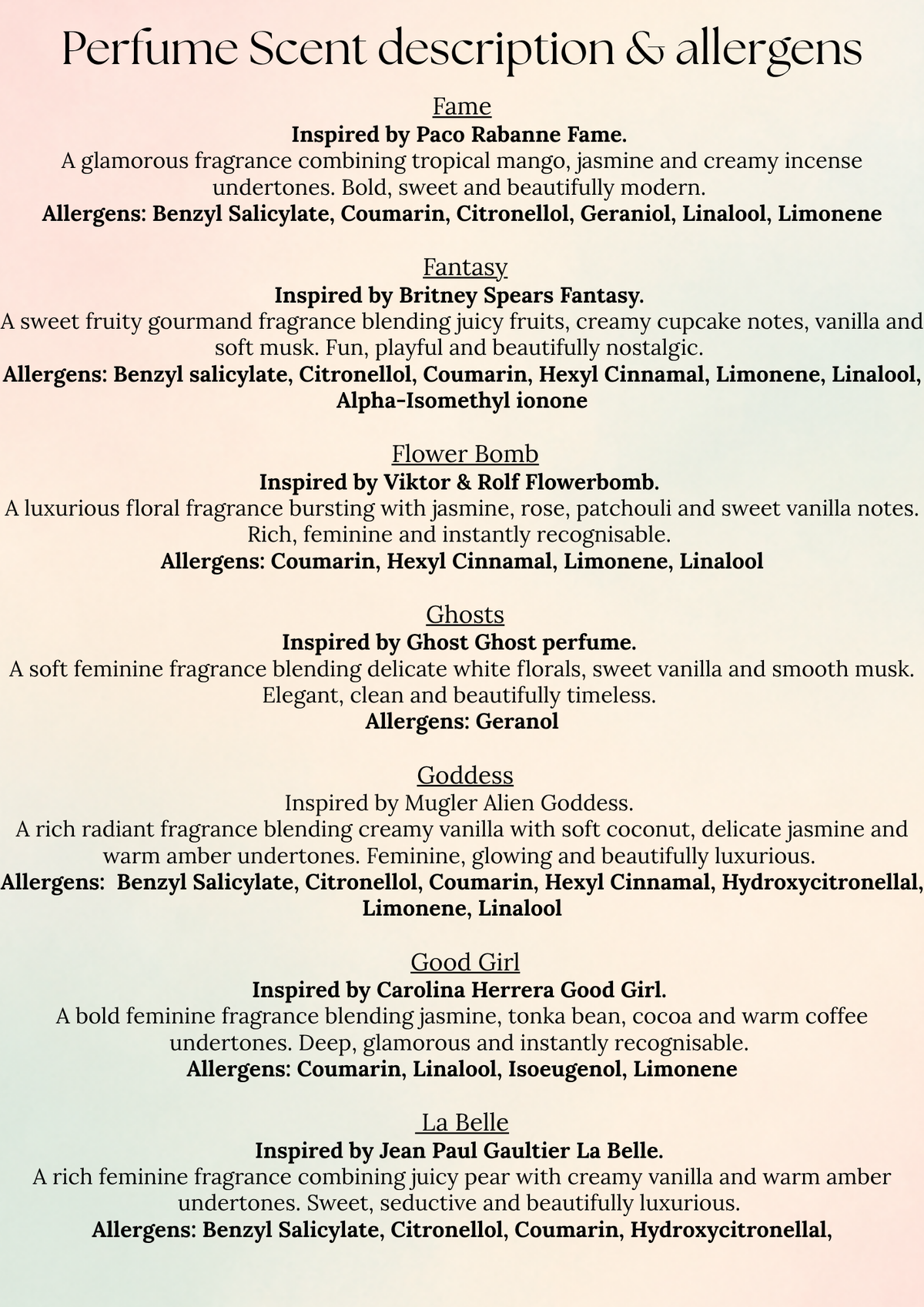 Body Mist ( Perfume )