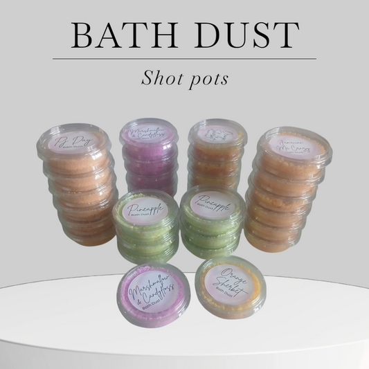 bath Dust Shot pots x3
