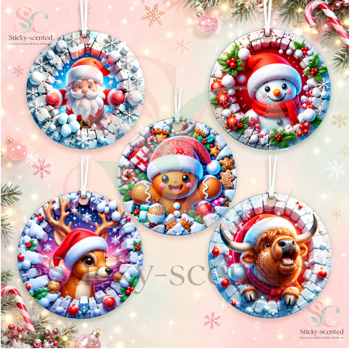 Christmas character collection car air fresheners
