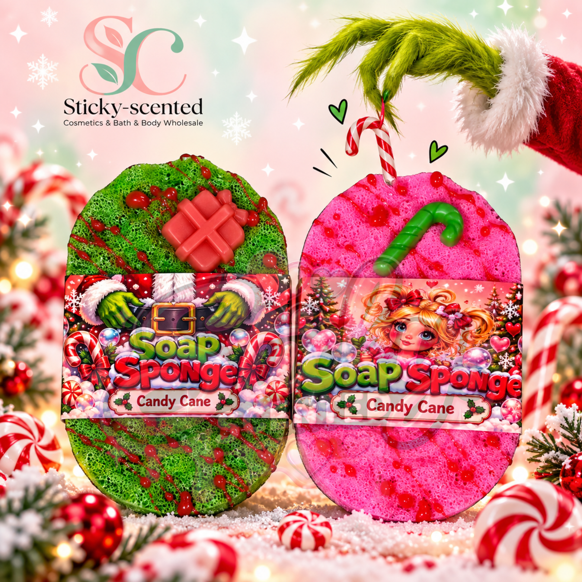 Green mischief soap sponge