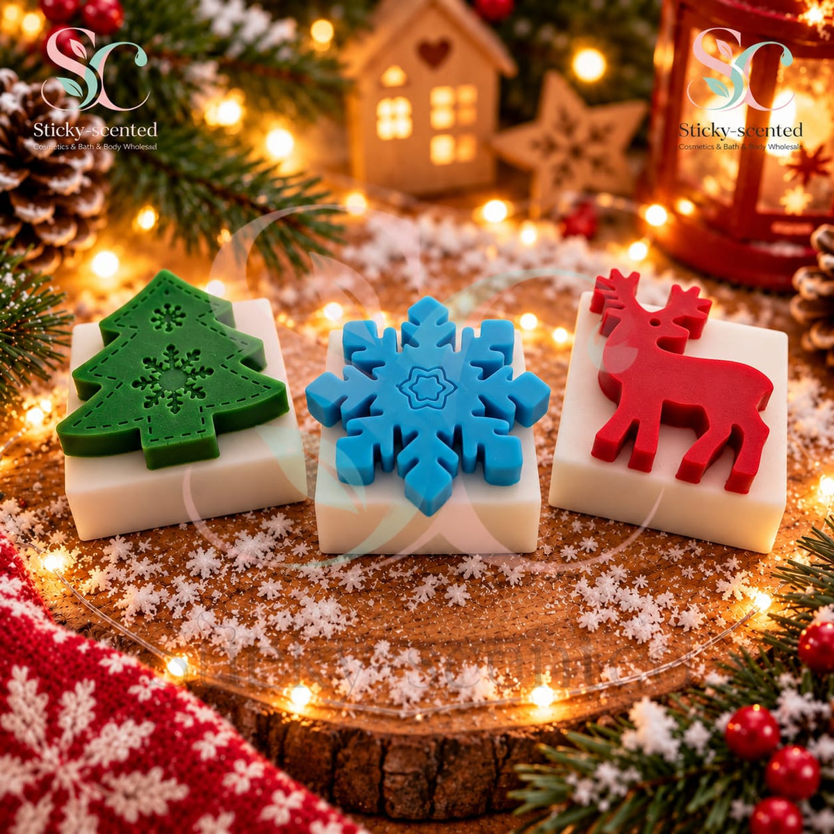 Christmas soap bars