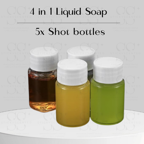 4 in 1 liquid soap shot bottles  ( Bath & Body )