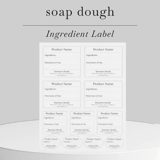 soap dough ingredient label