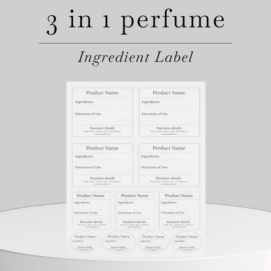 3 in 1 perfume ingredient label