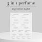 3 in 1 perfume ingredient label