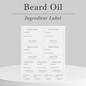 beard oil ingredient label